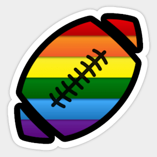 Rugby Gay Pride Lgbt Rainbow Flag Sticker